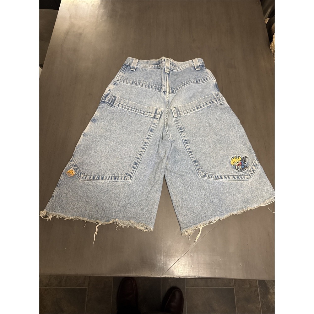 Vtg 90s JNCO Jeans Shorts Skipmark  Baggy Hiphop Grunge Jorts USA Size 26 Skater